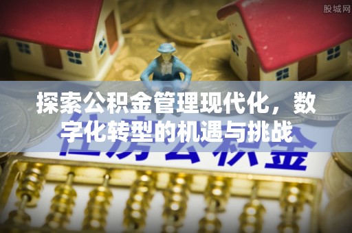 怀远探索公积金管理现代化，数字化转型的机遇与挑战