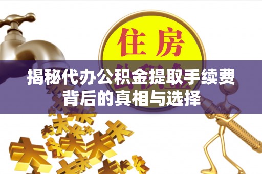 怀远揭秘代办公积金提取手续费背后的真相与选择