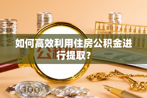 怀远如何高效利用住房公积金进行提取？