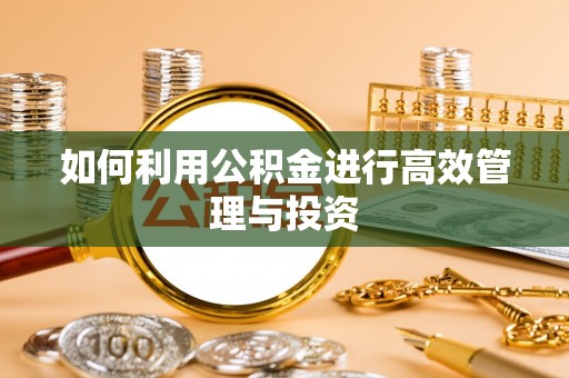 怀远如何利用公积金进行高效管理与投资