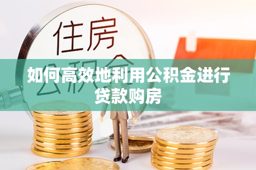 怀远如何高效地利用公积金进行贷款购房